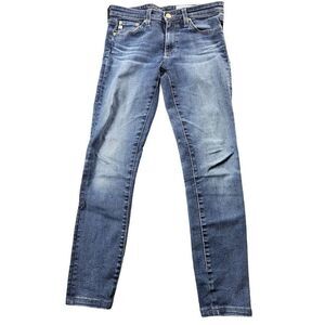 AG Adriano Goldschmied Capri Jeans‎ Women Sz 26R Blue Denim The Legging Boho